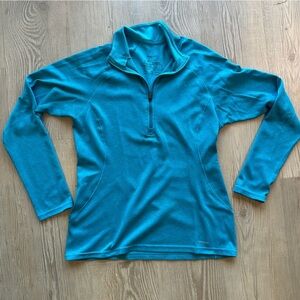 Patagonia 44451 Womens Capilene 3 Midweight Zip-Neck Turquoise Teal jacket small